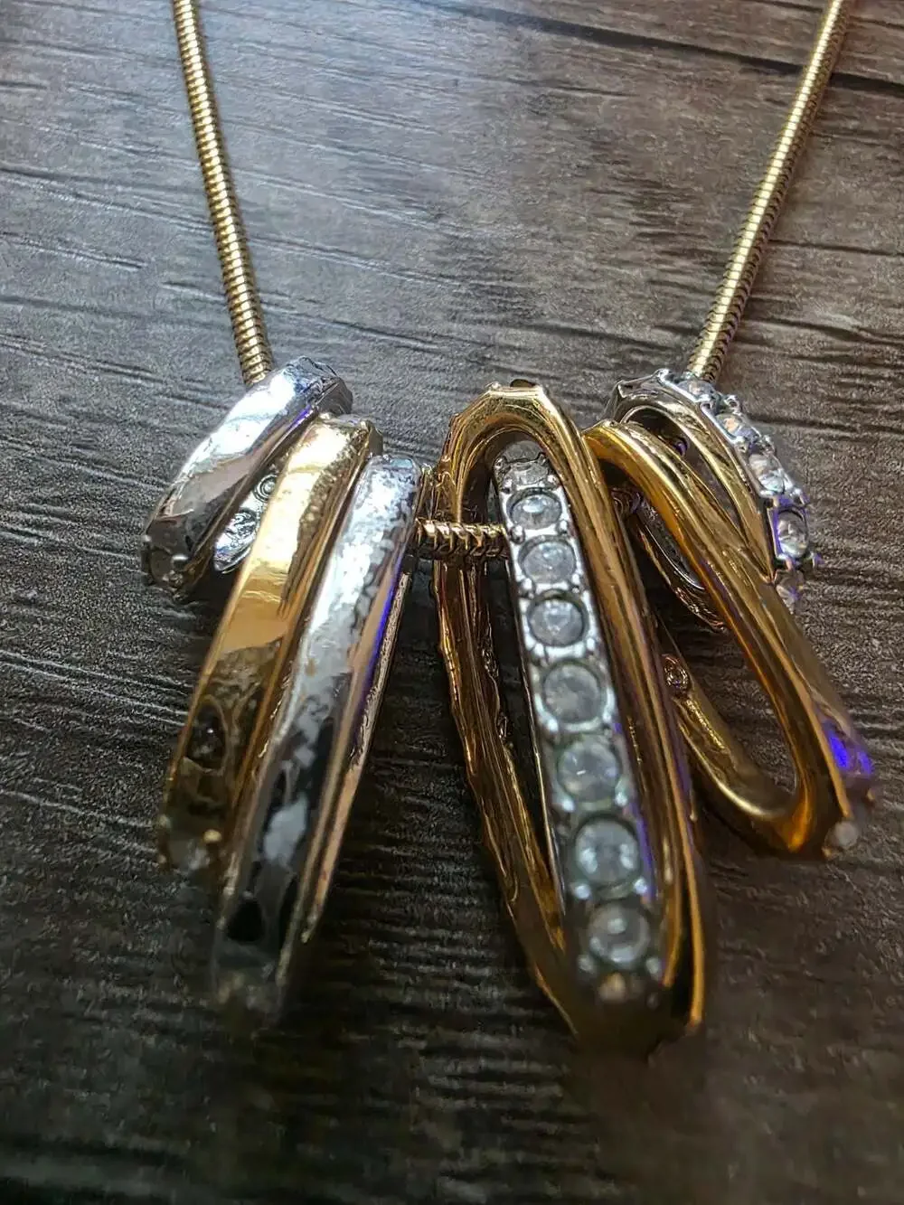 Swarovski Hyperbola Pendant, Mixed Cuts, White, Mixed Metal Finish Necklace - ,